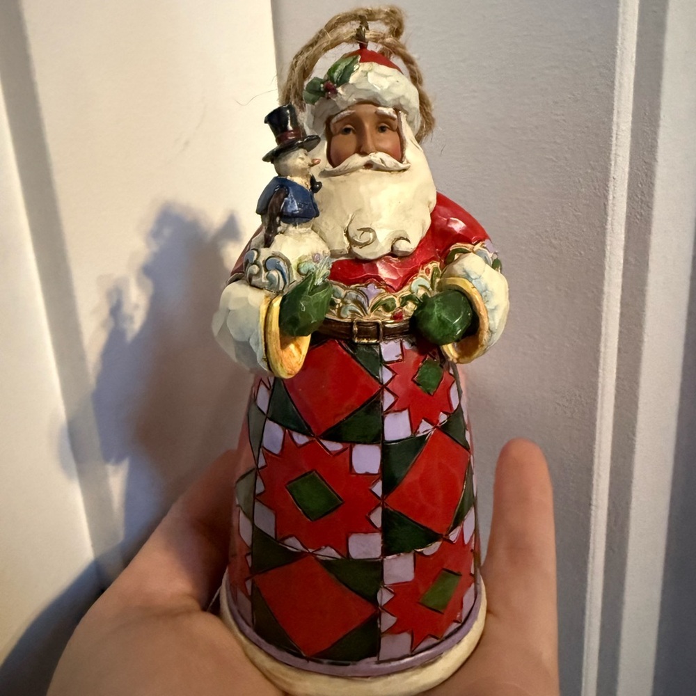 Jim Shore Santa Claus Figurine with Patchwork Design